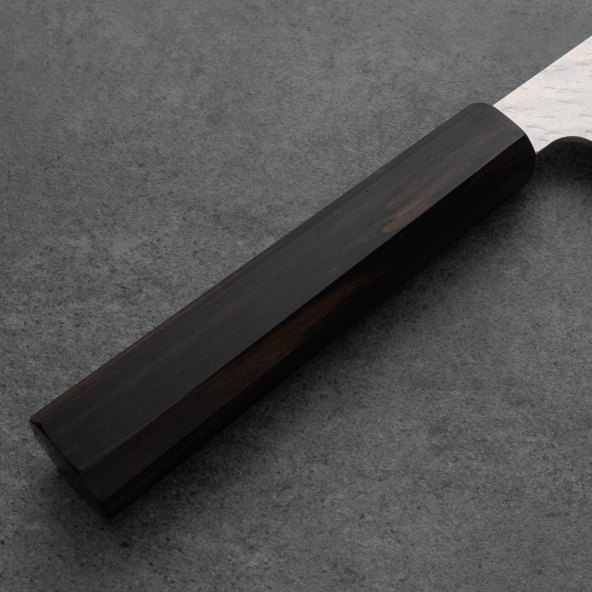 Nigara VG-10 Damascus Tsuchime Santoku Ebony 180 mm