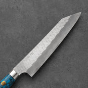 Nigara SG2 Migaki Tsuchime Kiritsuke Petty Blue Turquoise 150 mm