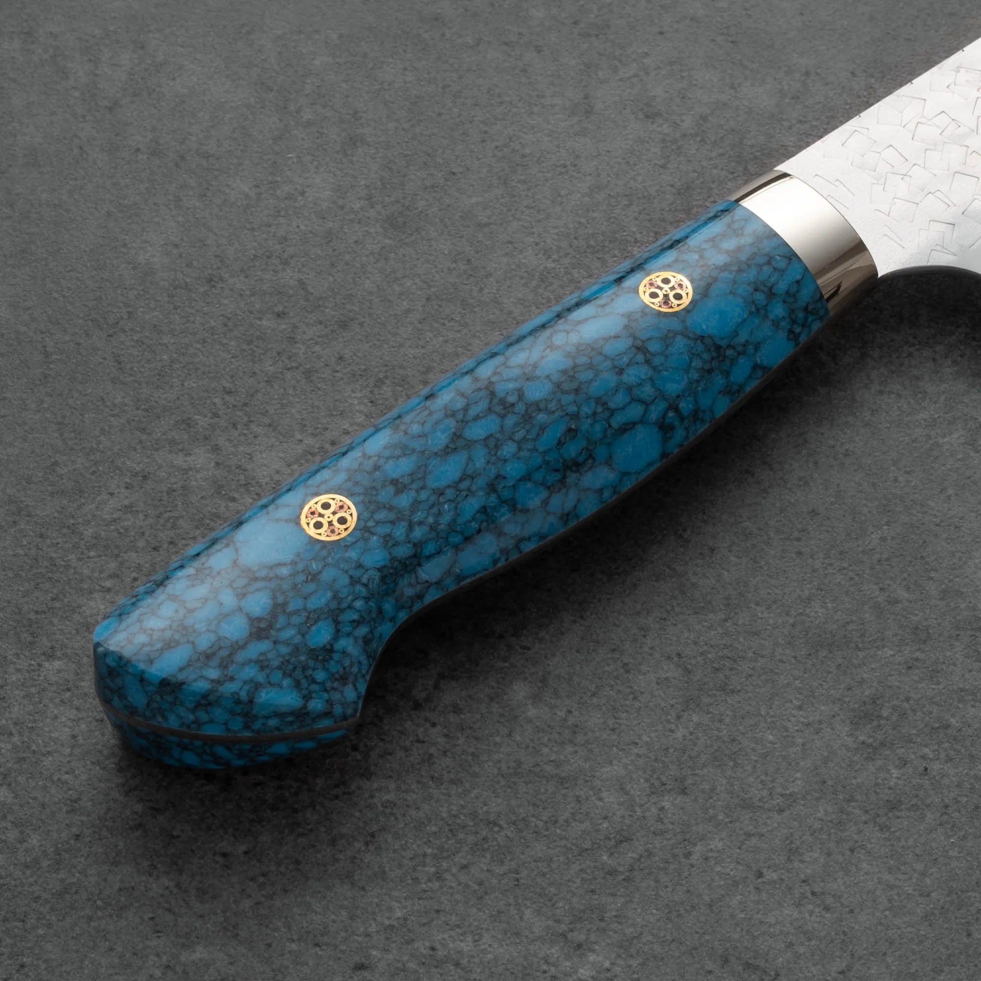 Yoshimi Kato SG2 Kaku-Tsuchime Gyuto Blue 210 mm