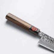 Shigeki Tanaka SG-2 Santoku Zebrano markolattal.