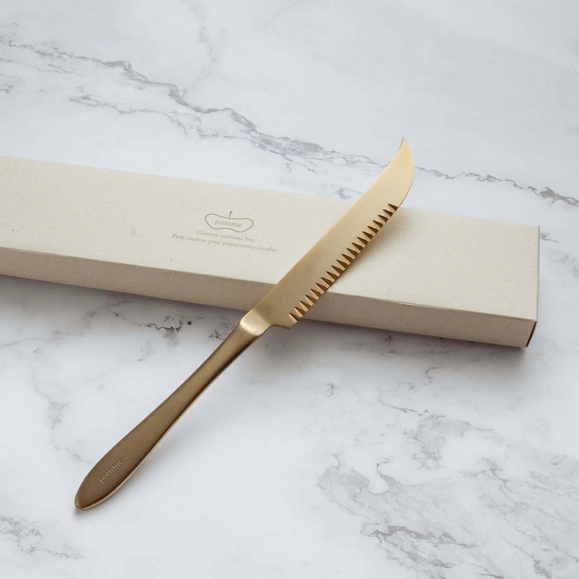 Sajt kés - 24 karátos arany bevonat - "pomme" sorozat - Shizu Hamono
