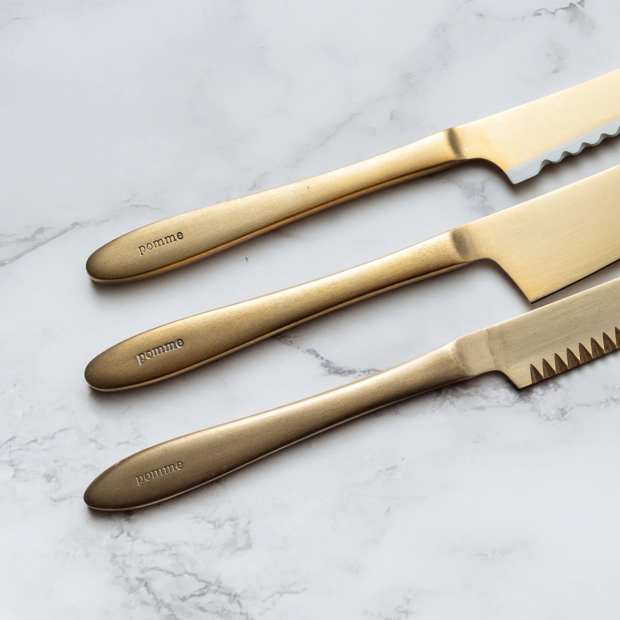 Sajt kés - 24 karátos arany bevonat - "pomme" sorozat - Shizu Hamono