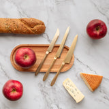 Aranyozott késkészlet, 3db - kézzel készült - "pomme" sorozat - Shizu Hamono