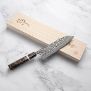 Takeshi Saji - R2 Kurozom Damascus - SANTOKU - 180mm