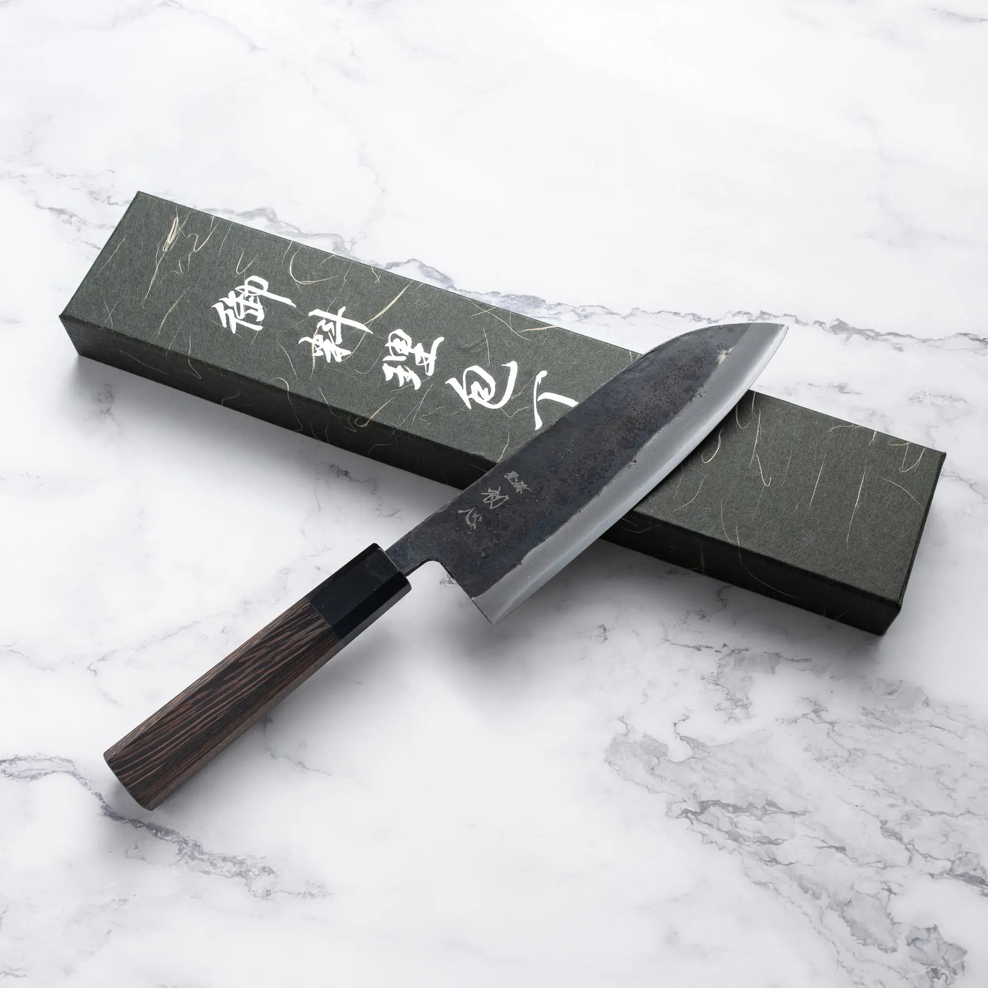 HATSUKOKORO "Kurouchi" Santoku - Blue #2 - 170mm