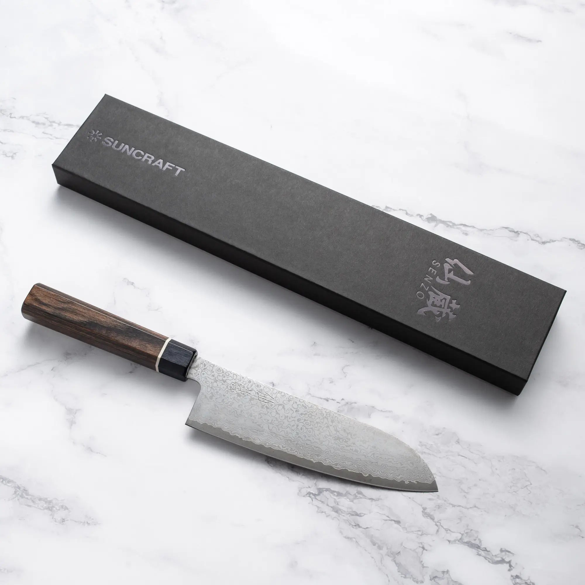 Suncraft SANTOKU - VG-10 - Nikkel Damaszt - 165 mm