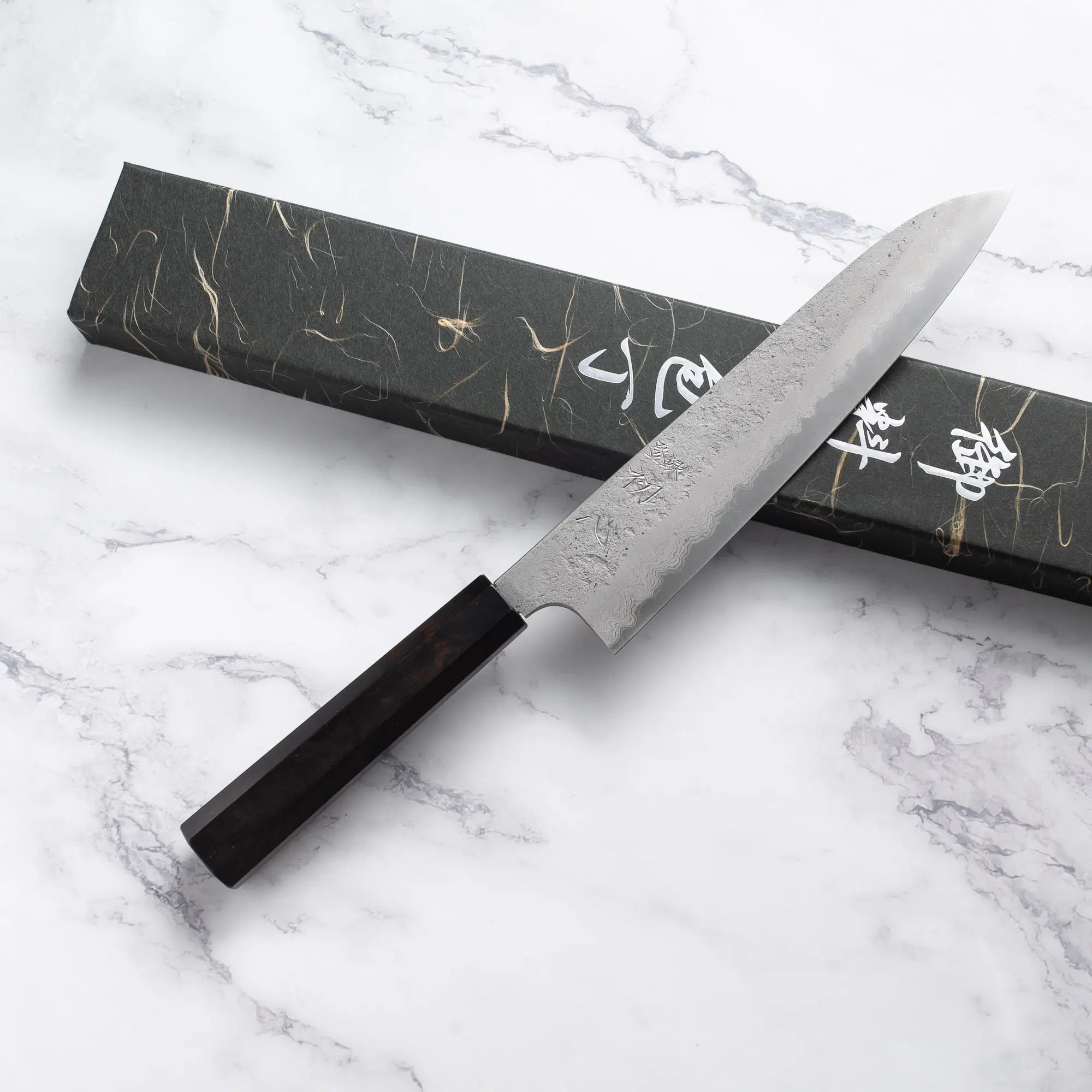 HATSUKOKORO - Ryusui - Damascus - Blue#2 - GYUTO - 240 mm
