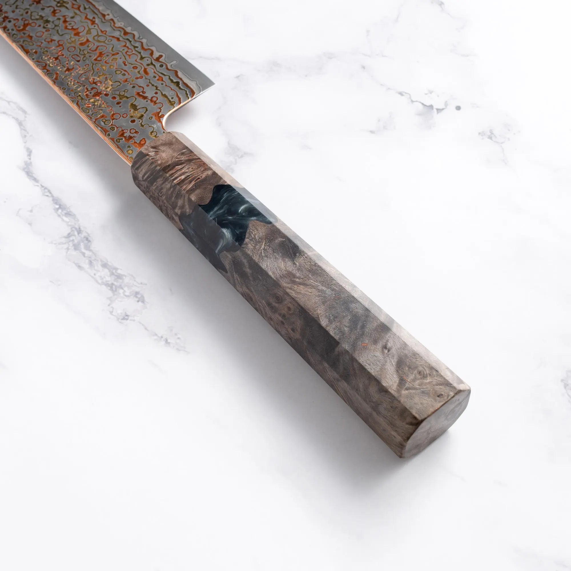 HATSUKOKORO - Kujaku - V-Toku2 - Rainbow Damaszkusz - GYUTO - 210 mm