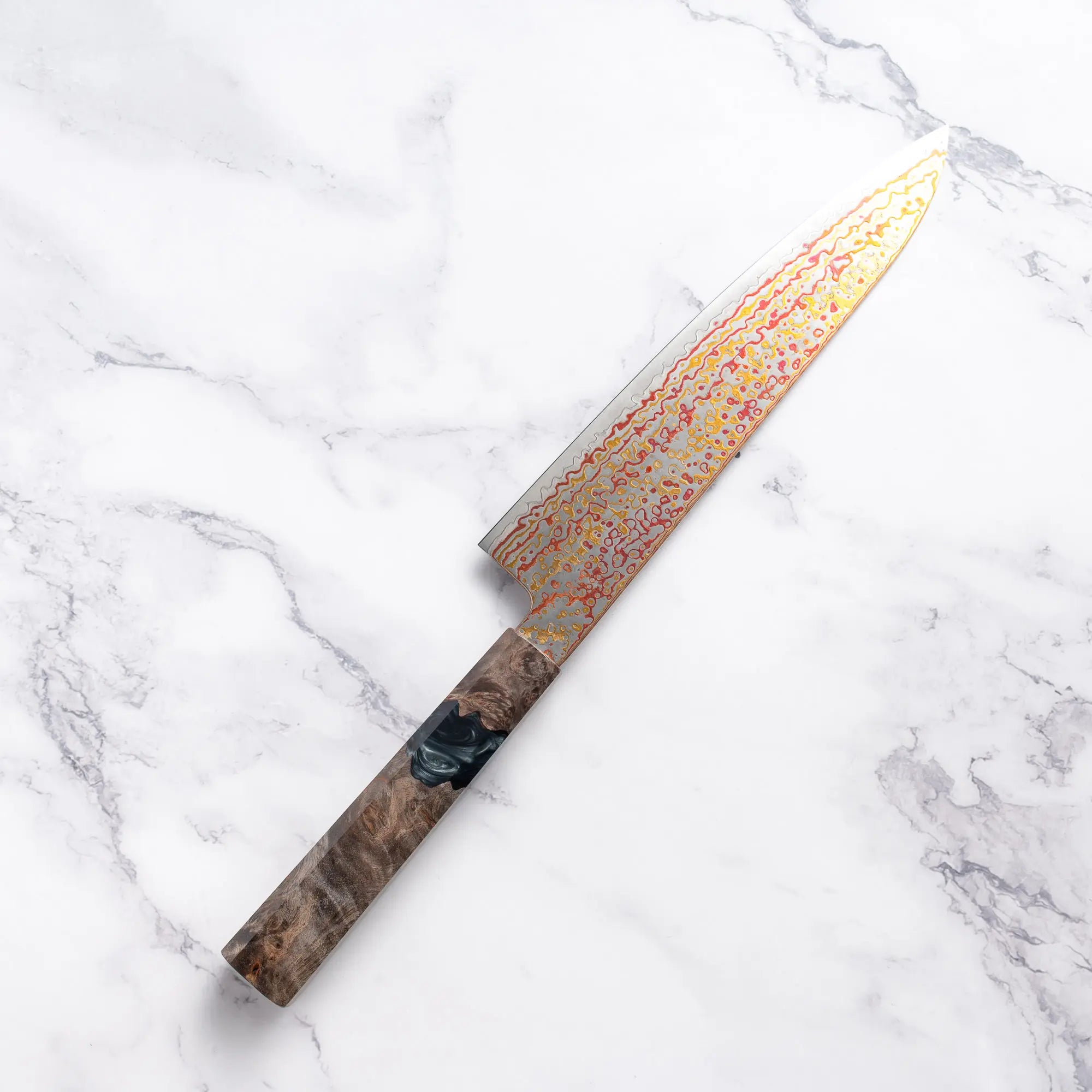 HATSUKOKORO - Kujaku - V-Toku2 - Rainbow Damaszkusz - GYUTO - 210 mm