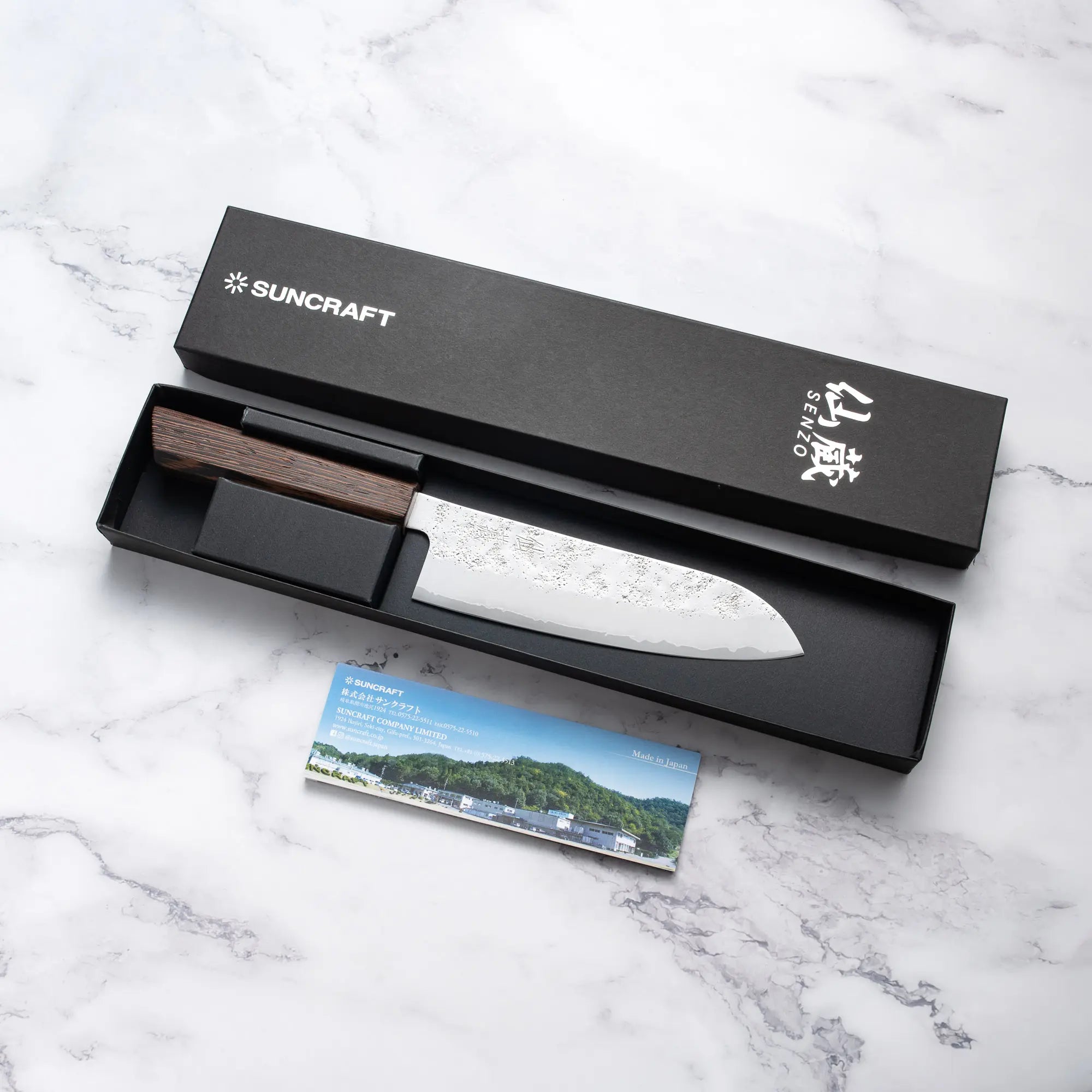 Suncraft - SENZO Retro - Ginsan - SANTOKU - 165mm