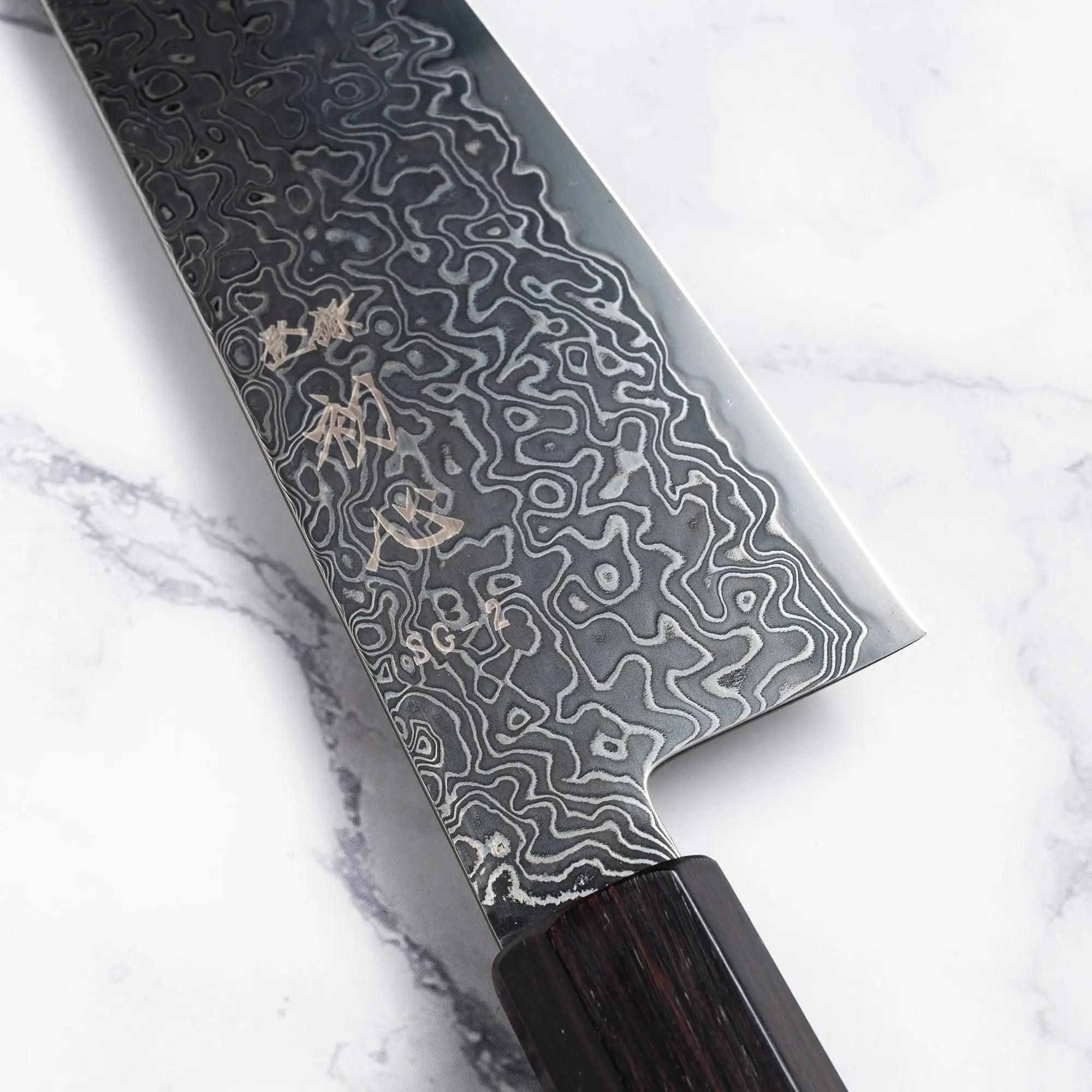 HATSUKOKORO - Ryuhyo Kurozume Damascus - SG2 - KIRITSUKE GYUTO - 210mm