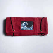 Késtartó táska - Viaszos vászon - 5 szín - Fuji/The Great Wave