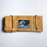Késtartó táska - Viaszos vászon - 5 szín - Fuji/The Great Wave