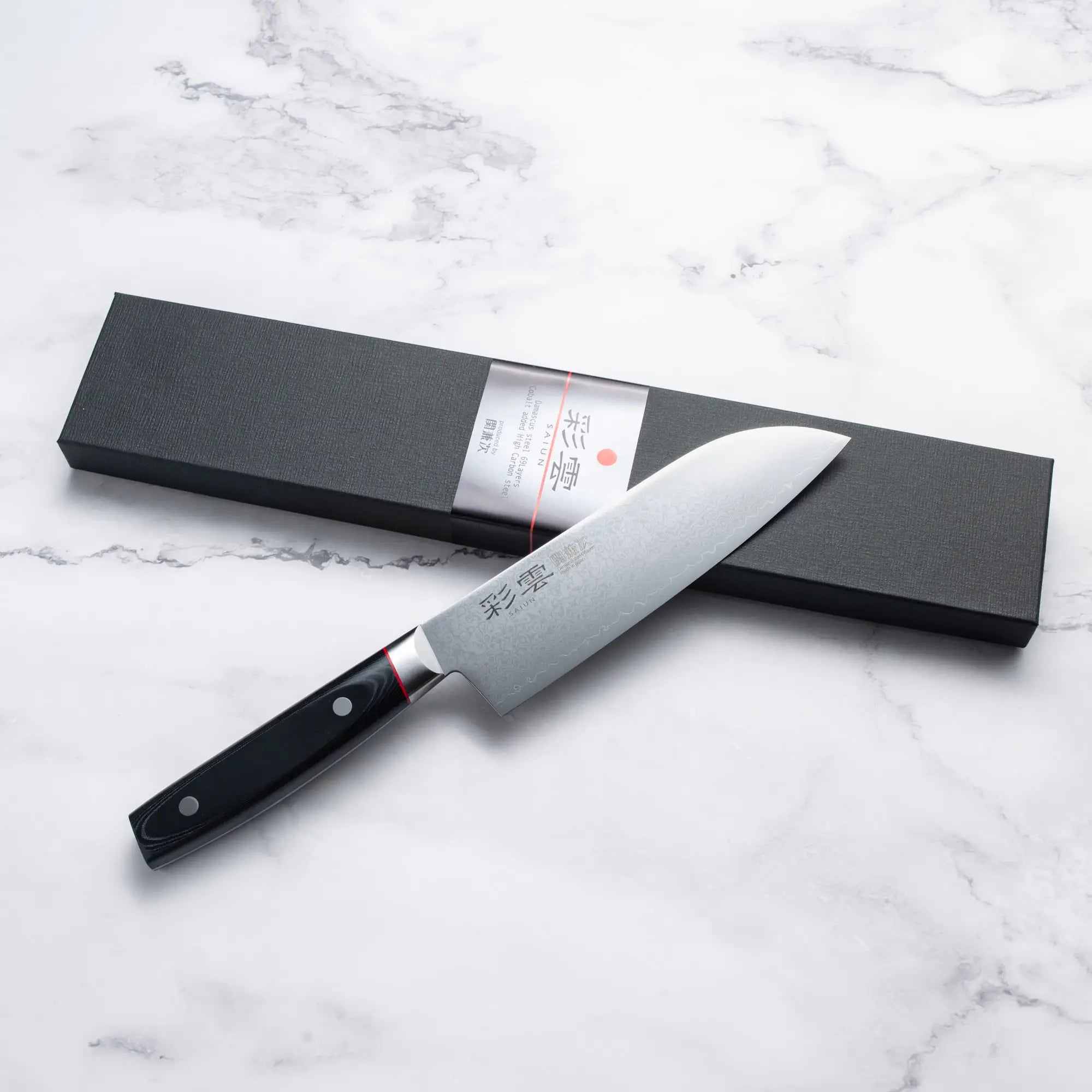 Seki Kanetsugu Saiun VG-10 Damascus SANTOKU - 170 mm