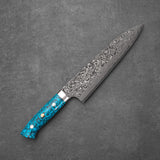 GYUTO - Fekete (Nikkel) Damaszk - Kék Türkiz - SG2 - 210mm
