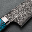 GYUTO - Fekete (Nikkel) Damaszk - Kék Türkiz - SG2 - 180mm