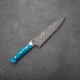 GYUTO - Fekete (Nikkel) Damaszk - Kék Türkiz - SG2 - 180mm
