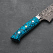GYUTO - Fekete (Nikkel) Damaszk - Kék Türkiz - SG2 - 180mm