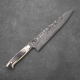 GYUTO - Fekete (Nikkel) Damaszk - Agancs - SG2 - 240mm