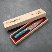 PETTY - Fekete (Nikkel) Damaszk - Kék Türkiz - SG2 - 150mm