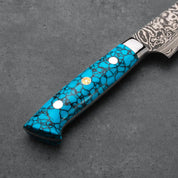 PETTY - Fekete (Nikkel) Damaszk - Kék Türkiz - SG2 - 150mm