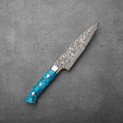 PETTY - Fekete (Nikkel) Damaszk - Kék Türkiz - SG2 - 130mm