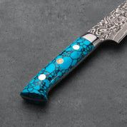PETTY - Fekete (Nikkel) Damaszk - Kék Türkiz - SG2 - 130mm
