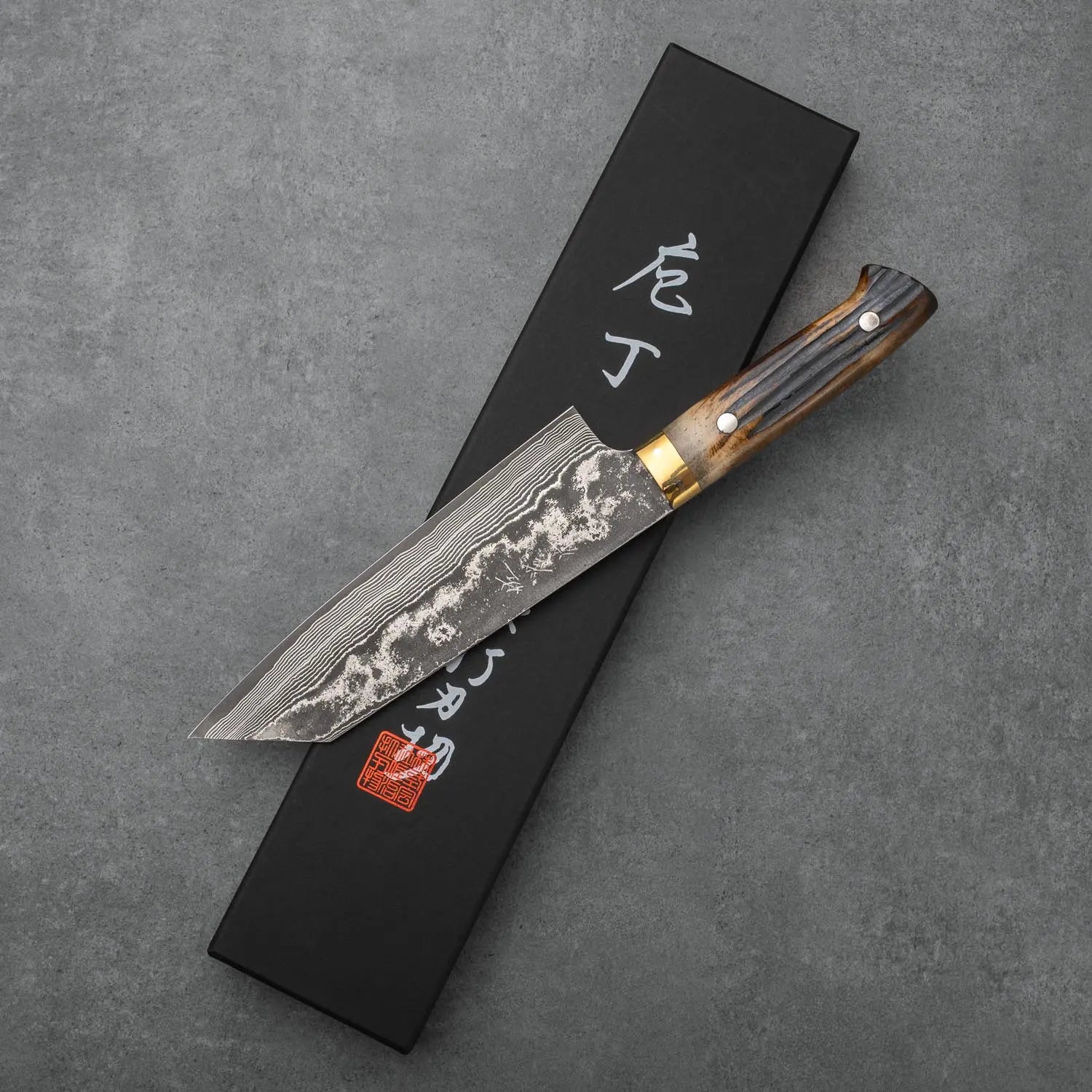 BUNKA - Nikkel Damaszt - Agancs - VG10 - 180mm
