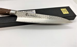 Sakai Takayuki VG10 33 rétegű Damaszkusz Gyuto japán kés 180mm sivatagi vasfa nyél