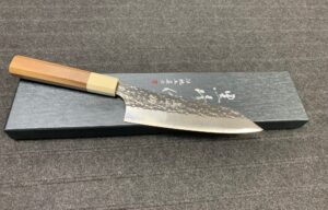 Yu Kurosaki R2 /SG2) kalapált SENKO-EI WA Japán Kiritsuke  Santoku séf  kés, 170 mm