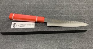 Sakai Takayuki 33 rétegű VG10 Damaszkusz Urushi Szakács Petty (kis kés ) Kés 150 mm